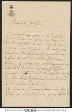 Handschriftlicher Text auf vergilbtem Papier. Oben ein Wappen.