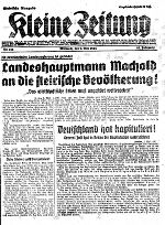 Am 9. Mai 1945 ist der Krieg in der Steiermark zu Ende. Einem Aufruf des alten/neuen Landeshauptmanns Reinhold Machold an die Steirer und Steirerinnen folgen bis heute 70 Jahre Frieden.