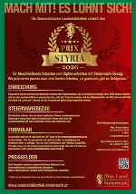Prix Styria 2026 - bis Ende Mai 2026 läuft die Einreichfrist! © LB