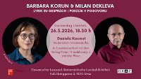 Einladung zum Gespräch mit Barbara Korun und Milan Dekleva