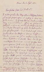 Brief Peter Rosegger an Johann Peter von Reininghaus. Rom, 06.09.1872, S.1.