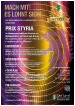 Prix Styria 2024 - bis Ende Mai 2024 läuft die Einreichfrist!