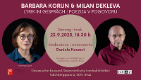 Einladung zum Gespräch mit Barbara Korun und Milan Dekleva